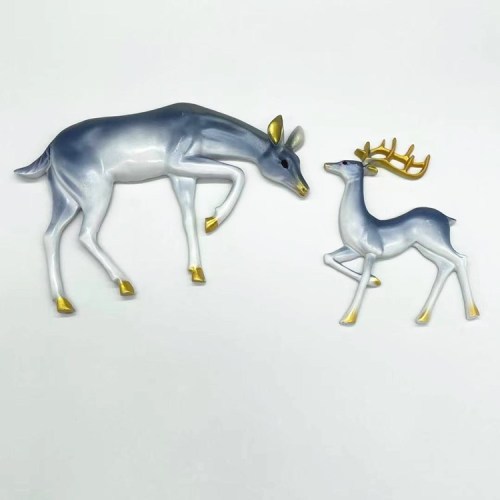 new chinese decorative painting accessories fortune deer bird modern minimalist sika deer golden white little seagull deer