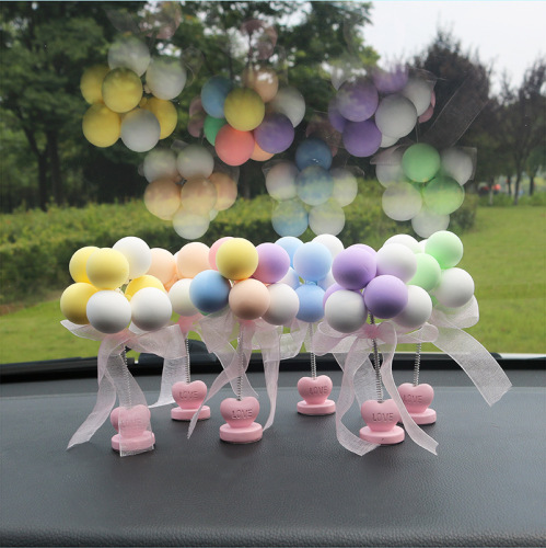 Spring Shaking Head Confession Balloon Car Decoration Cute Creative Center Console Dashboard Personalized Decoration Car 