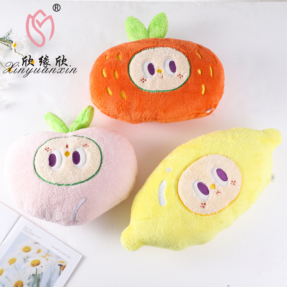 卡通可爱水果抱枕批发学生办公室午睡靠枕水果造型床头靠垫抱枕