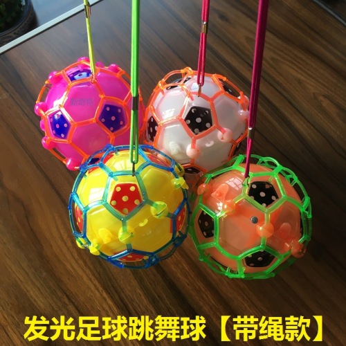 plastic new football jump ball luminous music colorful jump ball children‘s creative small toy factory wholesale