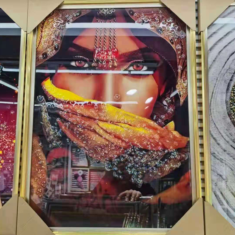 新品欧美美女居家客厅玄关走廊晶瓷挂画酒店大厅走廊晶瓷装饰画