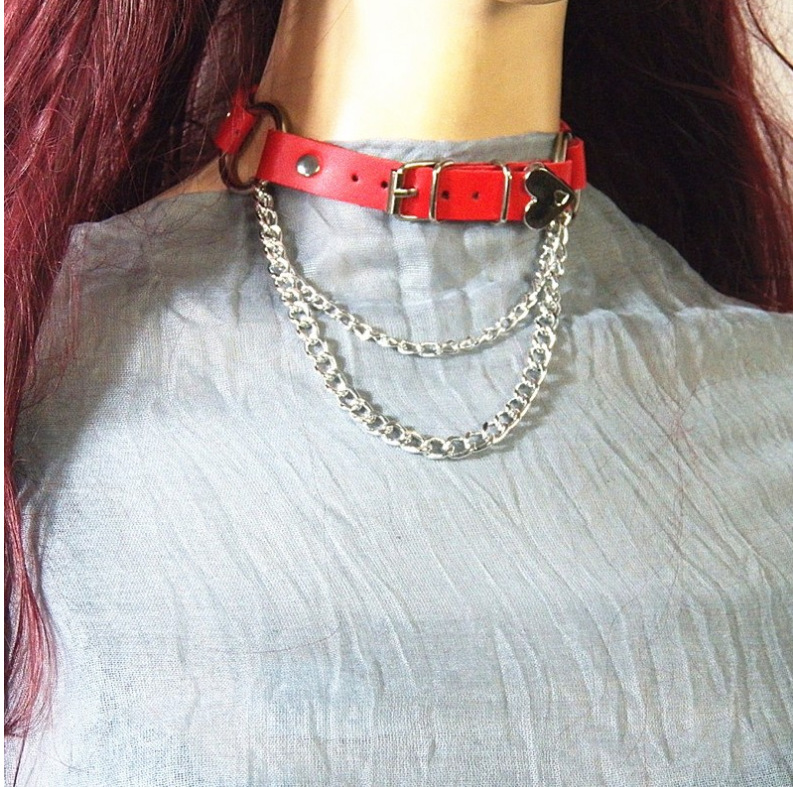 欧美夜店舞台KTV用爱心项链