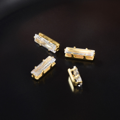 factory direct sales rectangular 2*4 3a crystal zircon wholesale quantity please contact customer service