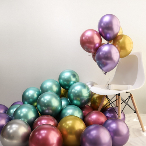 10-inch 1.8g metal balloon thickened children‘s birthday party wedding celebration decoration metal chrome color balloon wholesale