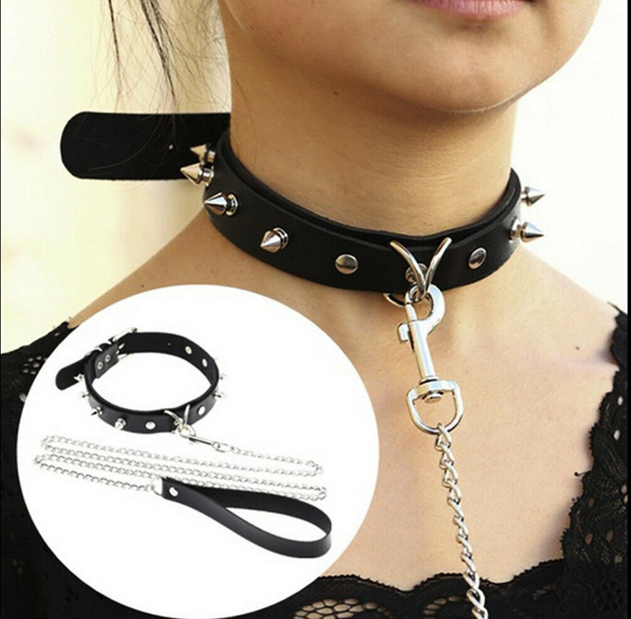 皮革  女 项圈链条  配饰品