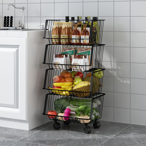 one-piece delivery floor-standing fruit， vegetable and fruit storage rack household kitchen vegetable storage rack storage basket vegetable kitchen storage