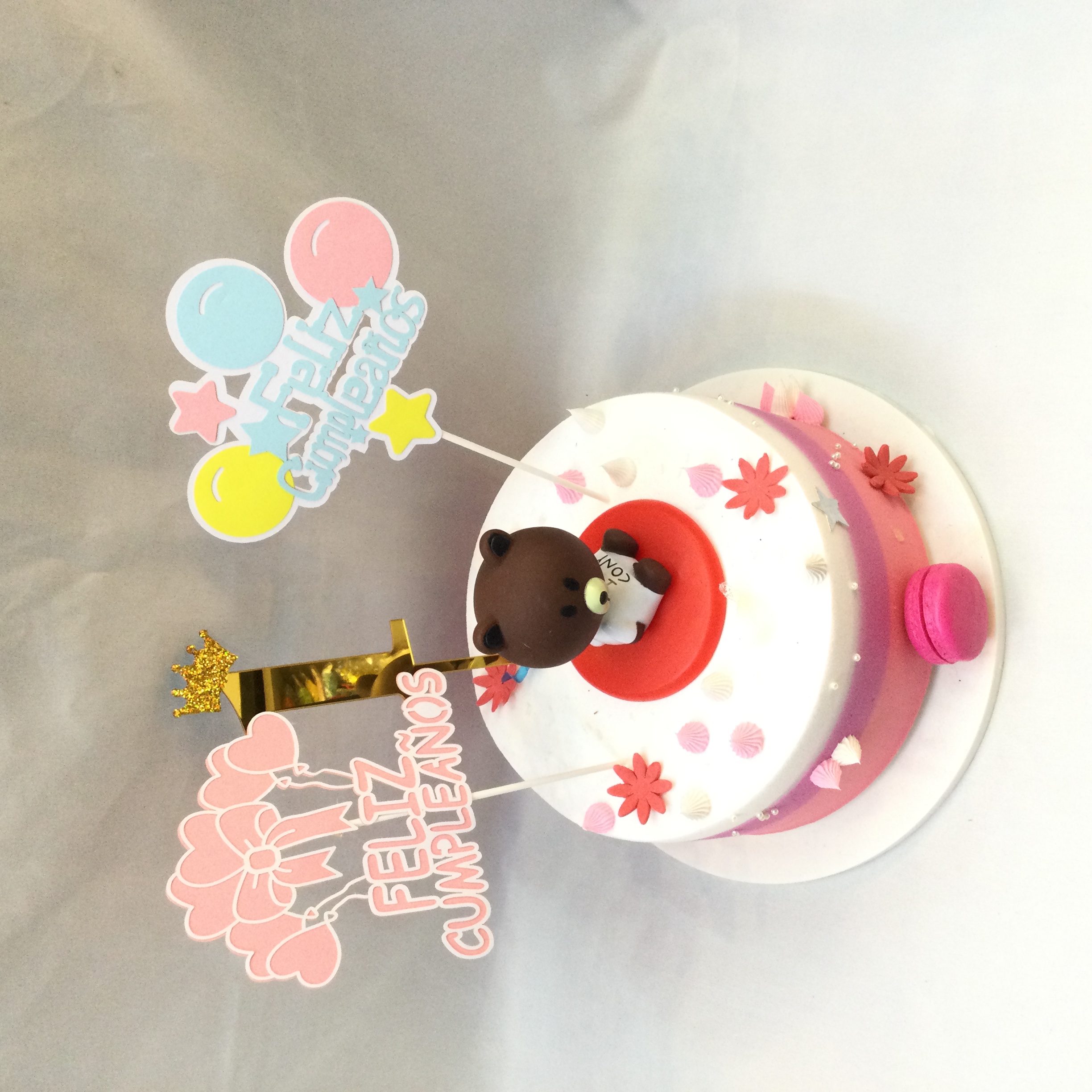 生日插卡插旗亚克力云朵西语男女宝宝蛋糕插生日派对用品装饰配件