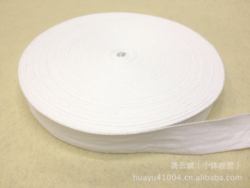 factory direct supply professional production of cotton ribbon 3cm bleached cotton herringbone belt textile accessories