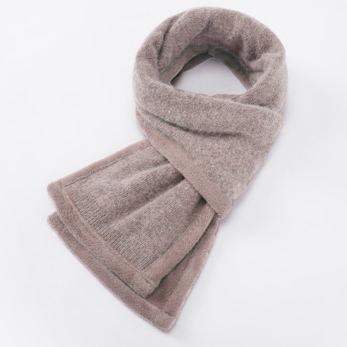 [hat hidden] solid color lengthen and thicken cold-proof warm scarf fashionable comfortable soft acrylic blended scarf
