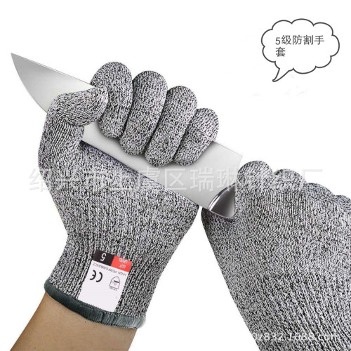 3-Pin Cut Resistant Gloves Grade 5 Cut Resistant Gloves Hppe Knitted Kitchen Cut Resistant Gloves Woodworking Slaughter Dipped Gloves 