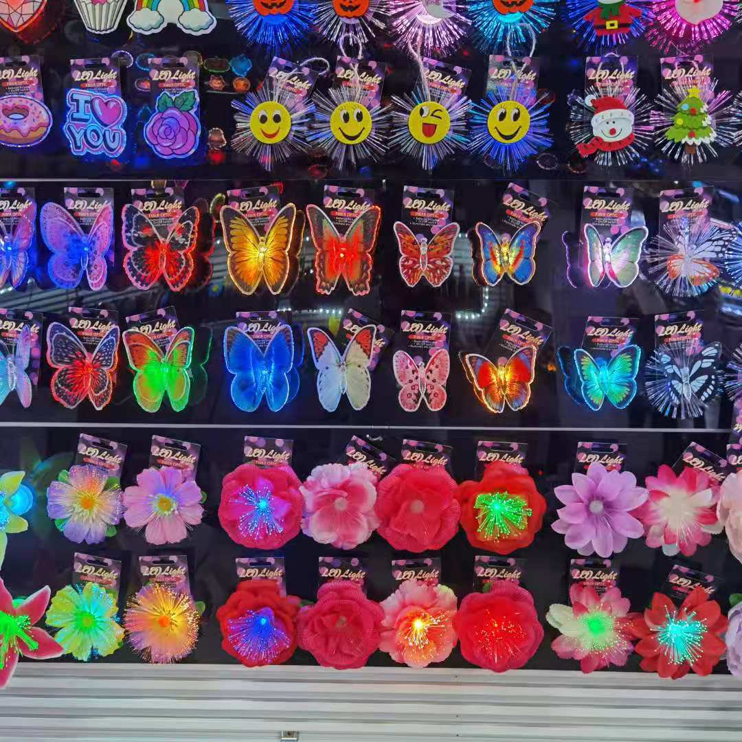 蝴蝶造型复活节圣诞节生日发光小夜灯LED夜灯笑脸灯花朵灯挂件