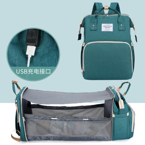 Popular Mummy Bag Folding Crib Basic Version Sunshade Rechargeable Backpack Mom Backpack Bed Waterproof Urine Pad