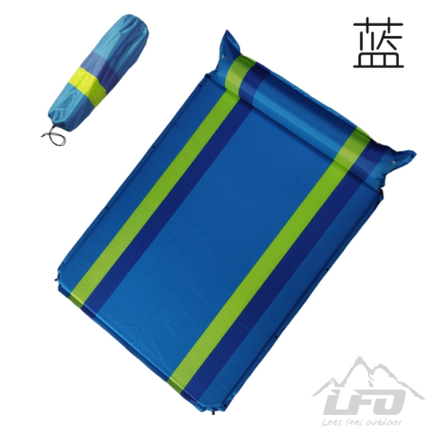 double automatic inflatable mattress. double self-inflating cushion customizable logo. camping