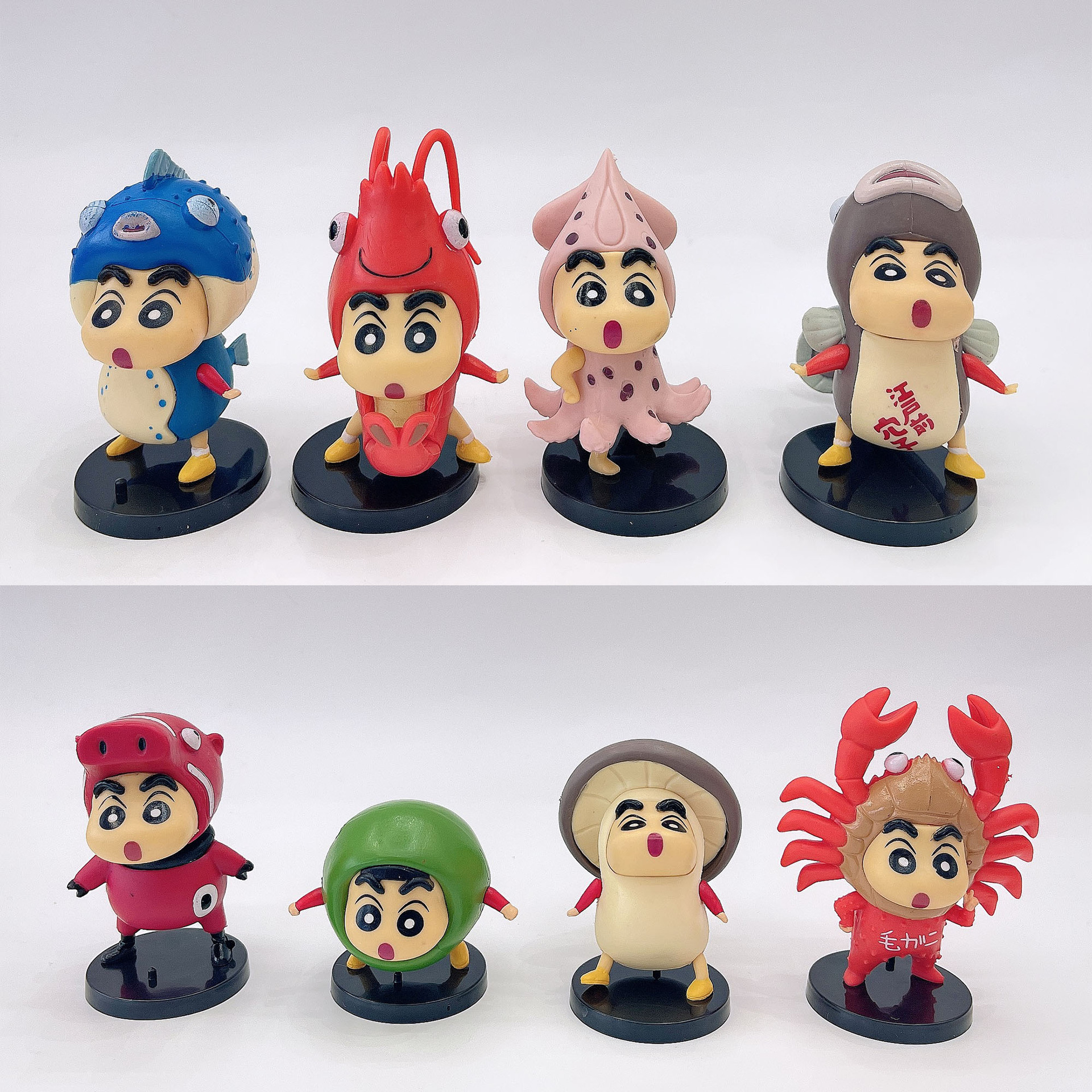 8款蜡笔大龙虾小新袋装手办模型摆件盲盒玩具公仔