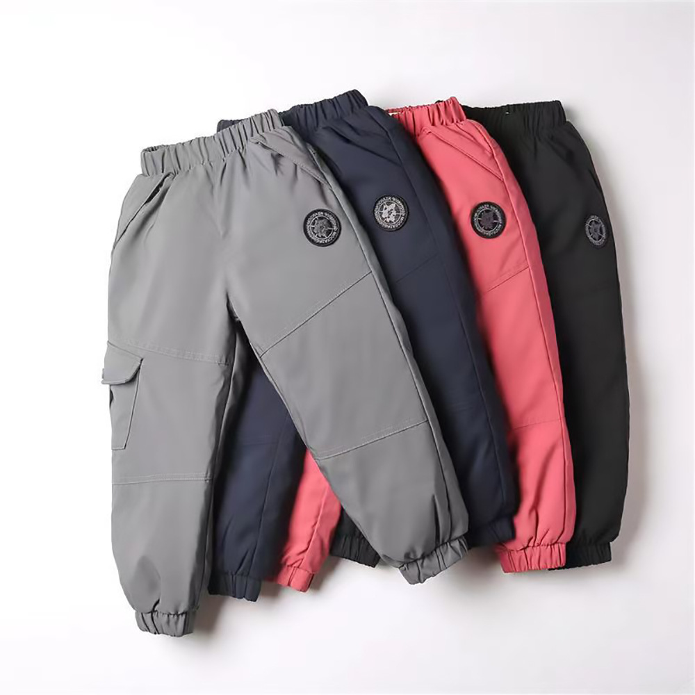 儿童羽绒裤加厚宝宝中大童大鹅同款羽绒裤男女童工装冬季洋气长裤