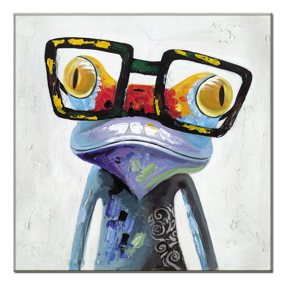 卡通动物油画餐厅民宿宾馆酒店装饰画工程配画现货可一件代发款式