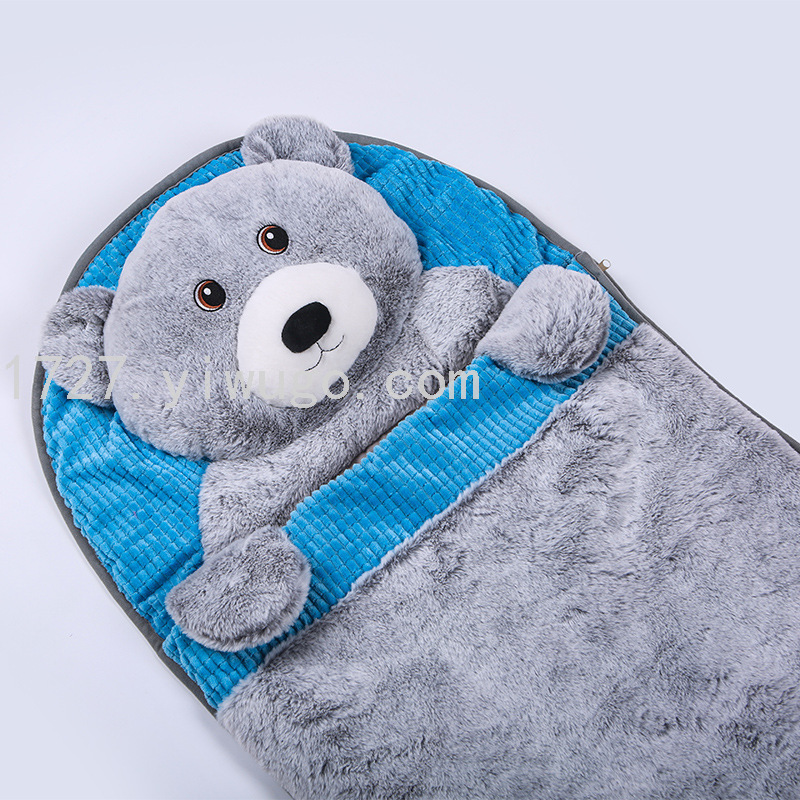 定制新款跨境儿童睡袋北极熊卡通儿童保暖立体睡袋加厚防踢被厂家详情4