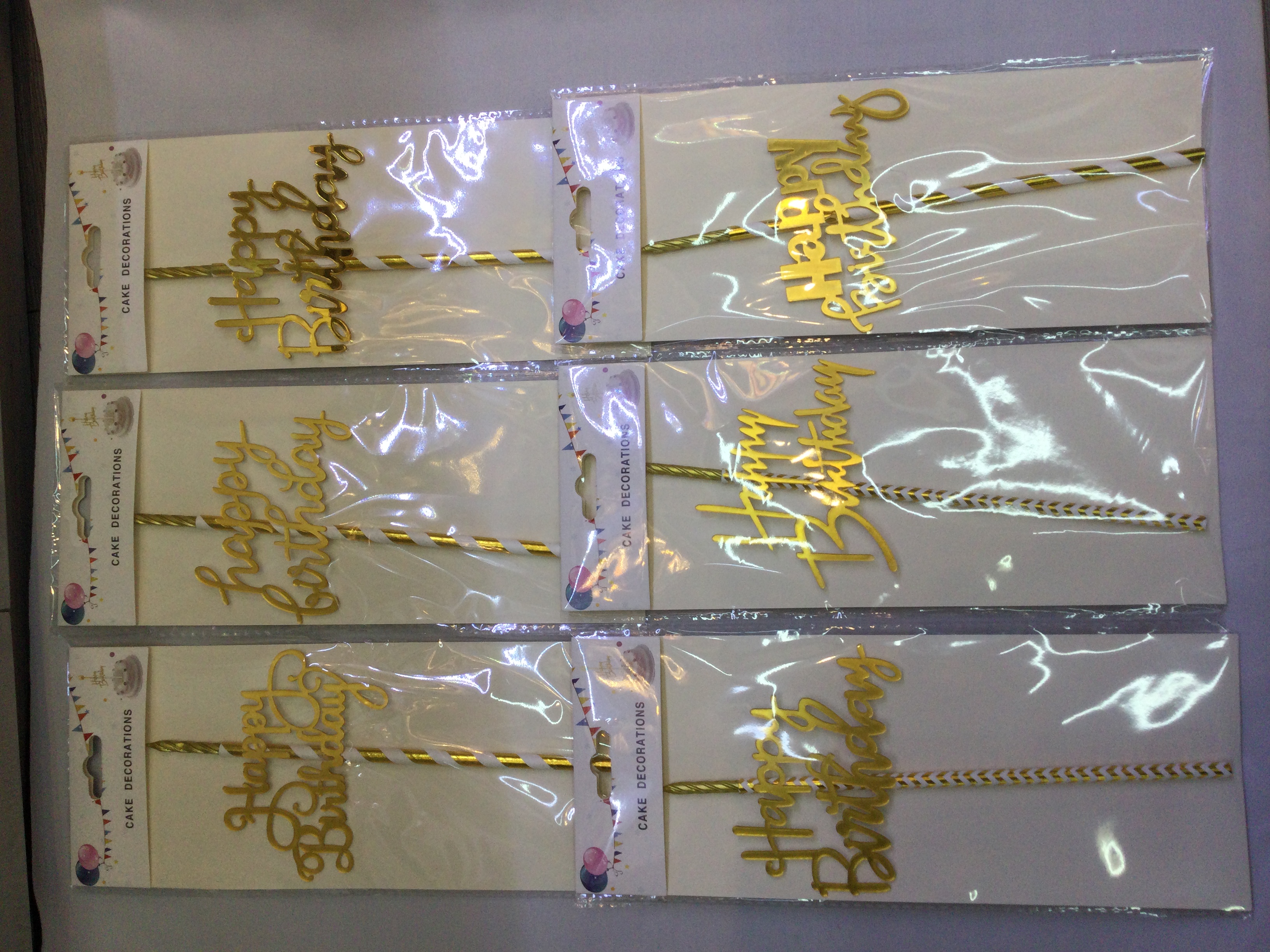 蜡烛带卡英文生日快乐烫金蛋糕插牌插旗插卡烘焙装饰摆件蛋糕装饰