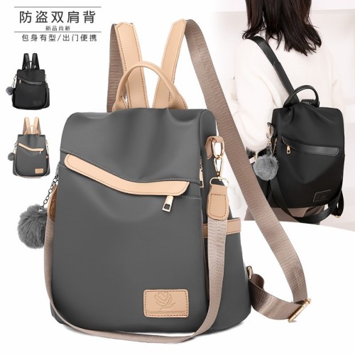 Oxford Cloth Backpack Women‘s Casual Travel Bag Large Capacity Schoolbag Anti-Theft Package