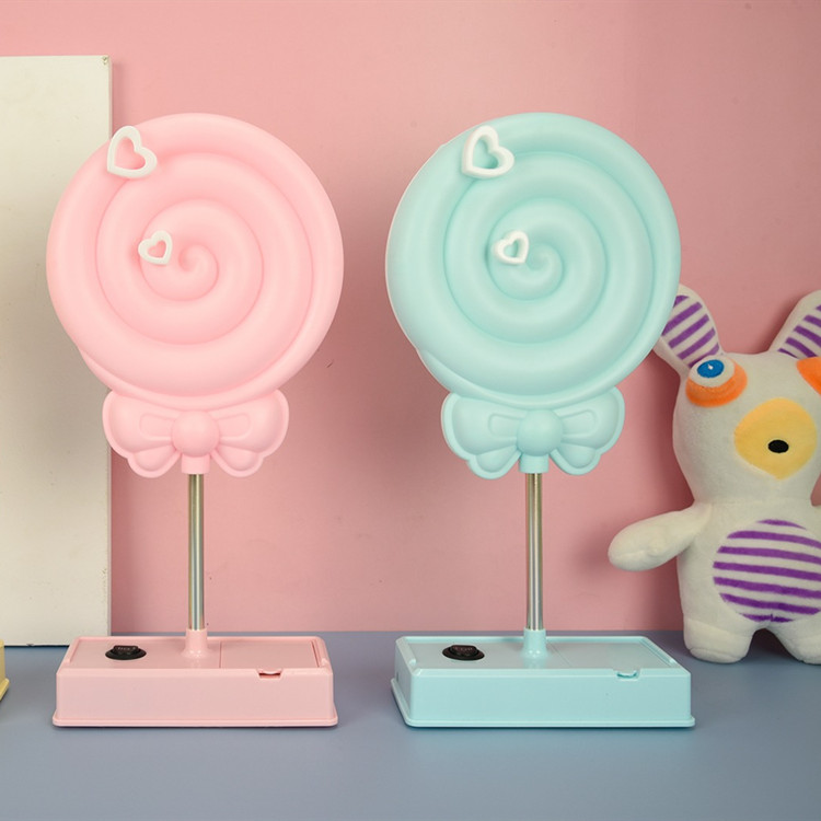 棒棒糖LED相框桌面小夜灯收纳手机架儿童学生充电小夜灯