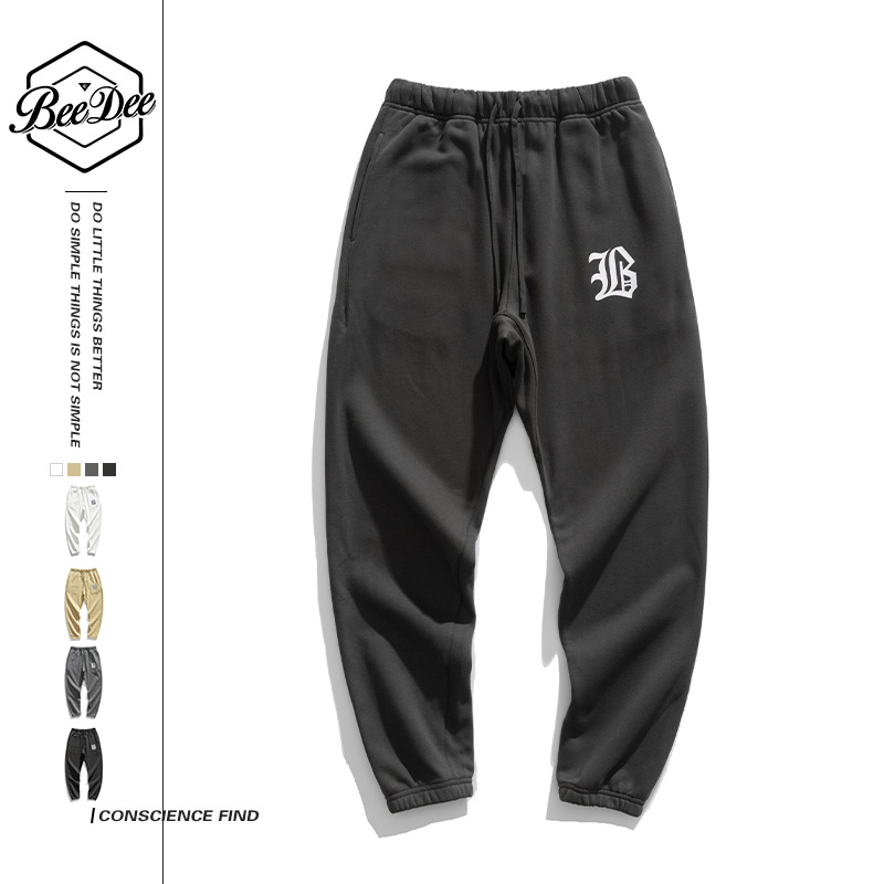 beedee运动裤男秋冬 男士裤子宽松潮牌卫裤长款宽松新款一件代发