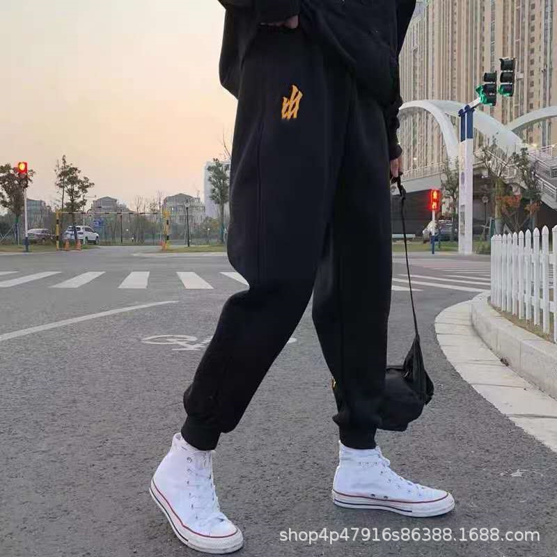 2021秋季N家新爆男女情侣款时尚卫裤休闲运动长裤一件代发116939