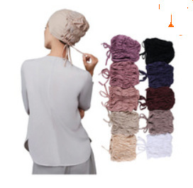 Amazon Cross-Border Muslim S Mercerized Cotton Imitation Wig Small Hat Dozen Zou Fits Cap XM10