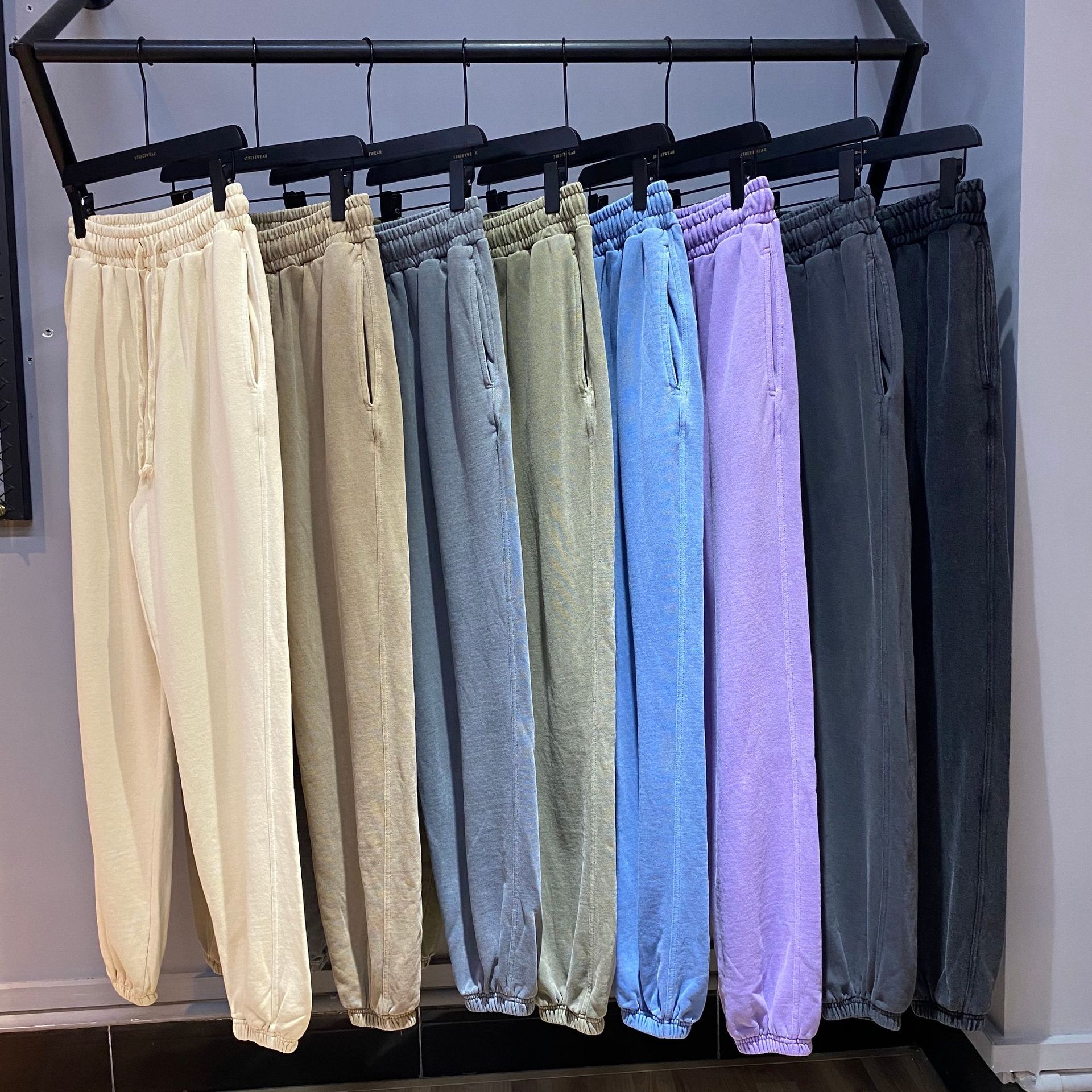 ARTIE男装|高街潮牌男装380g蜡染做旧男休闲长裤洗水复古男卫裤