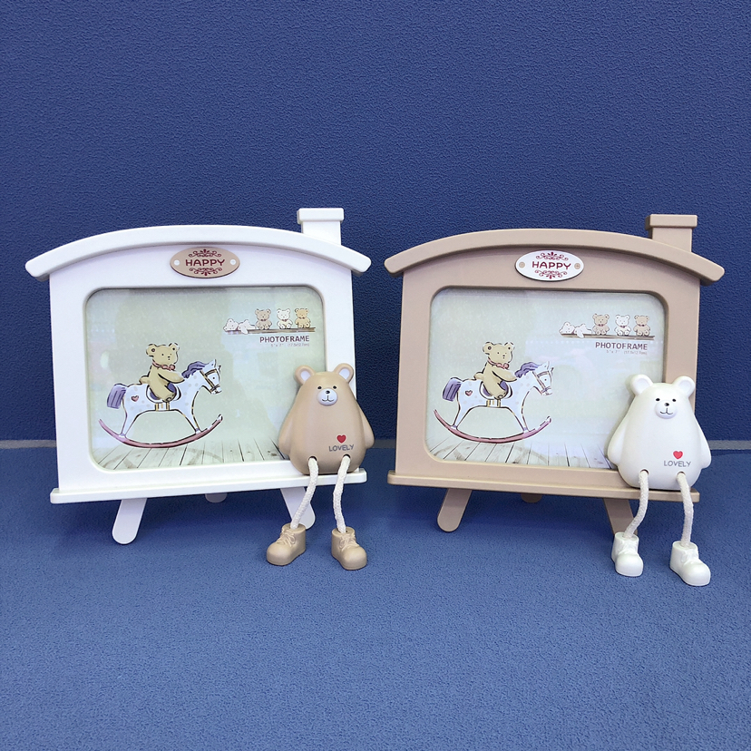 相框画框浩涛相框HT-TF3382屋型吊脚熊7寸（2色）