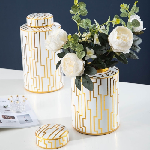 creative upscale ceramic storage tank ceramic flower arrangement soft decorative ornaments