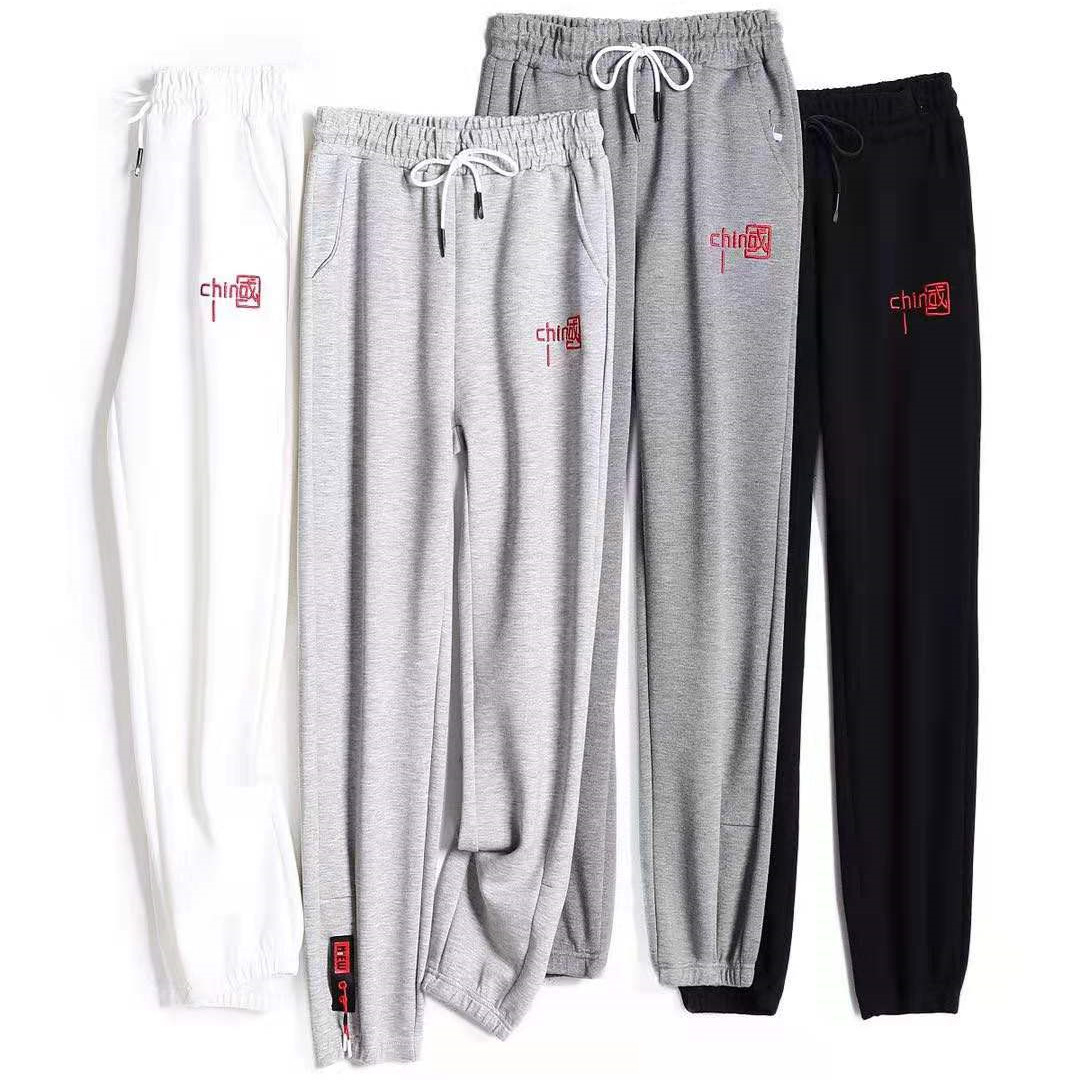 批发运动裤女薄款春秋新款宽松束脚小个子卫裤高腰显瘦休闲灯笼裤