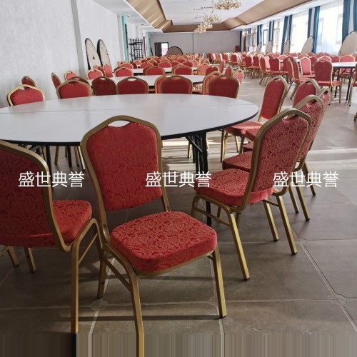 shanghai banquet center dining table and chair hotel banquet hall wedding banquet folding chair conference steel chair training chair wedding tables and chairs