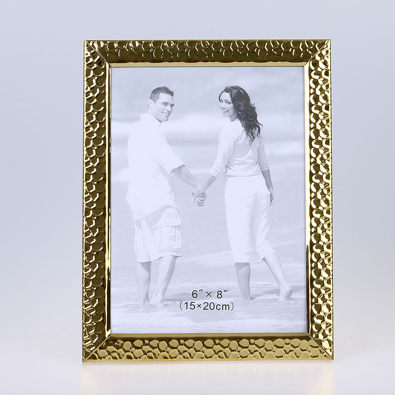 不锈钢锤印玻璃创意摆件礼物客厅卧室照片工艺品金属相框