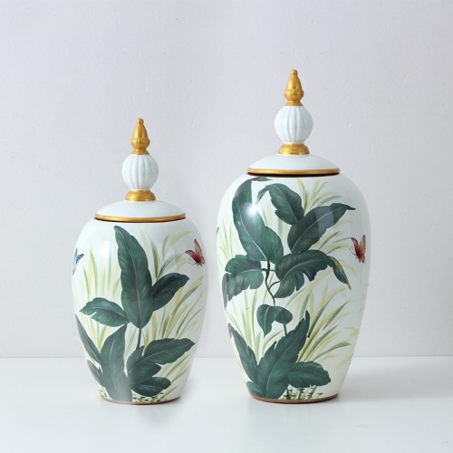 creative ceramic storage tank vase porcelain soft decoration home entrance cabinet decoration ornaments