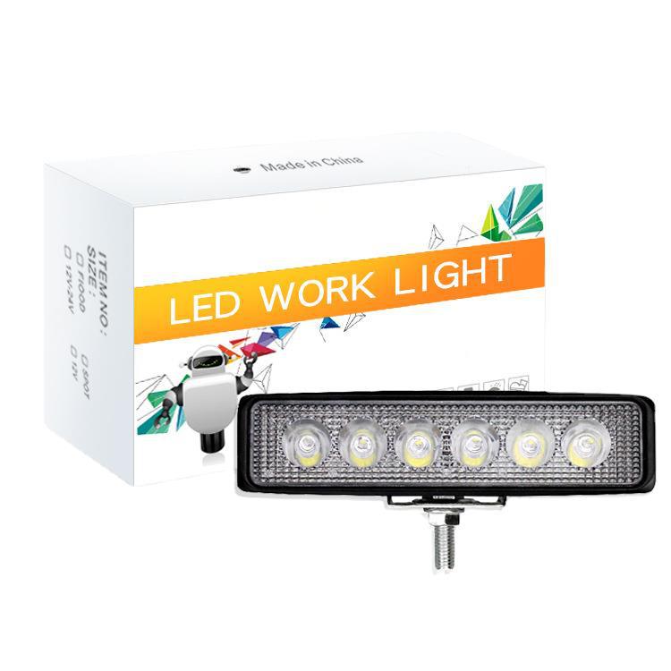 厂家直销爆款汽车led工作灯 6英寸18w6灯 越野车顶检修工程射灯