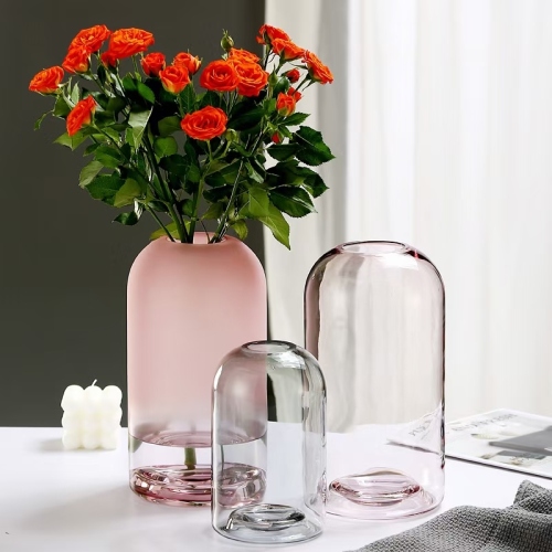 nordic style simple fashion vase glass frosted combination vase
