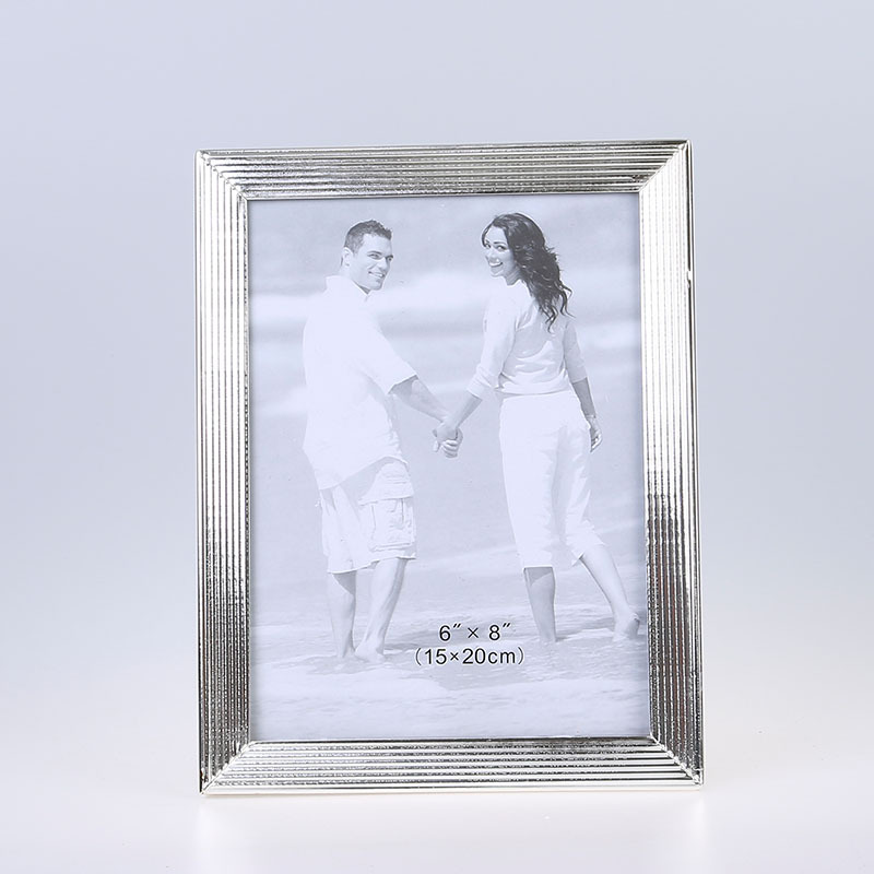 不锈钢锤印玻璃创意摆件礼物客厅卧室照片工艺品金属相框详情21