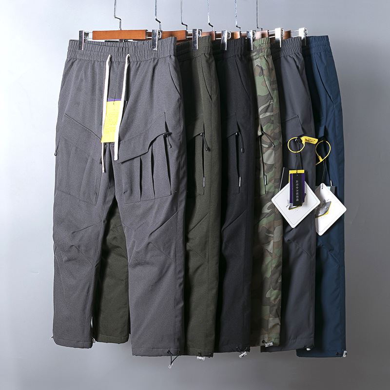 户外专业极 恒温锁温秋冬新款男士时尚休闲束口羽绒裤潮