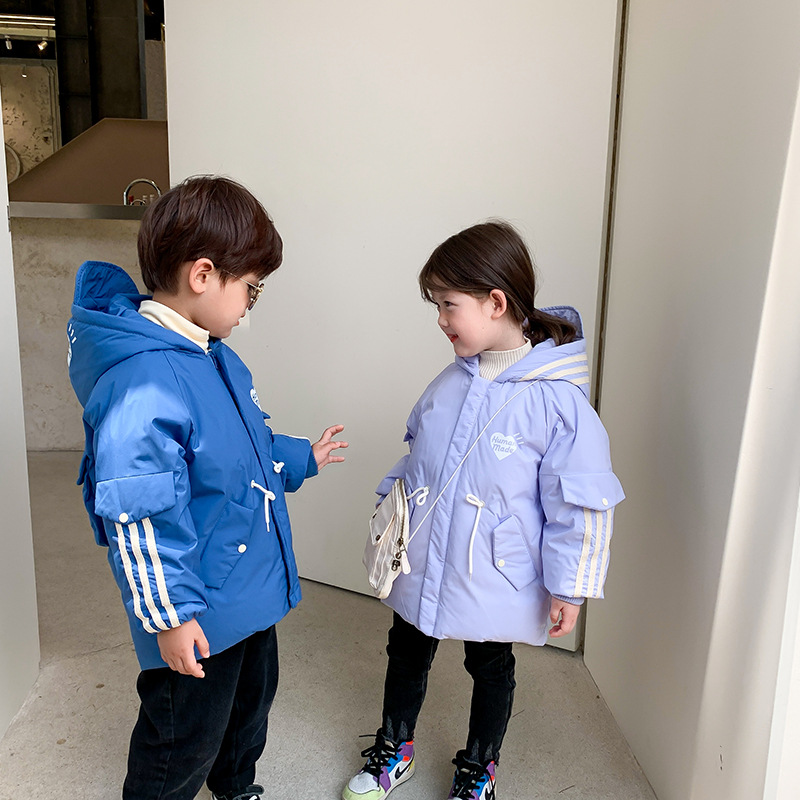 儿童羽绒服秋冬男女童装宝宝加厚中长款羽绒服中小童外套派克服