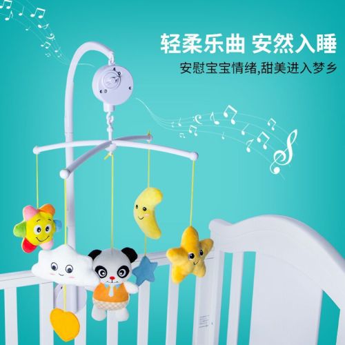 newborn color rattle toy bed bell bracket music infant toy baby soothing rotating sleep aid toy