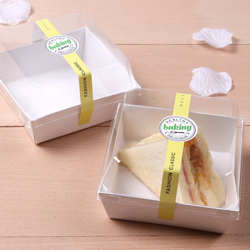 sandwich square/rectangular white paper box pancake palte boxes dessert box hamburger box without paper sticker