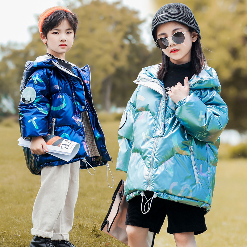 儿童羽绒服潮牌2021新款童装棉袄中大童 连帽羽绒服外套