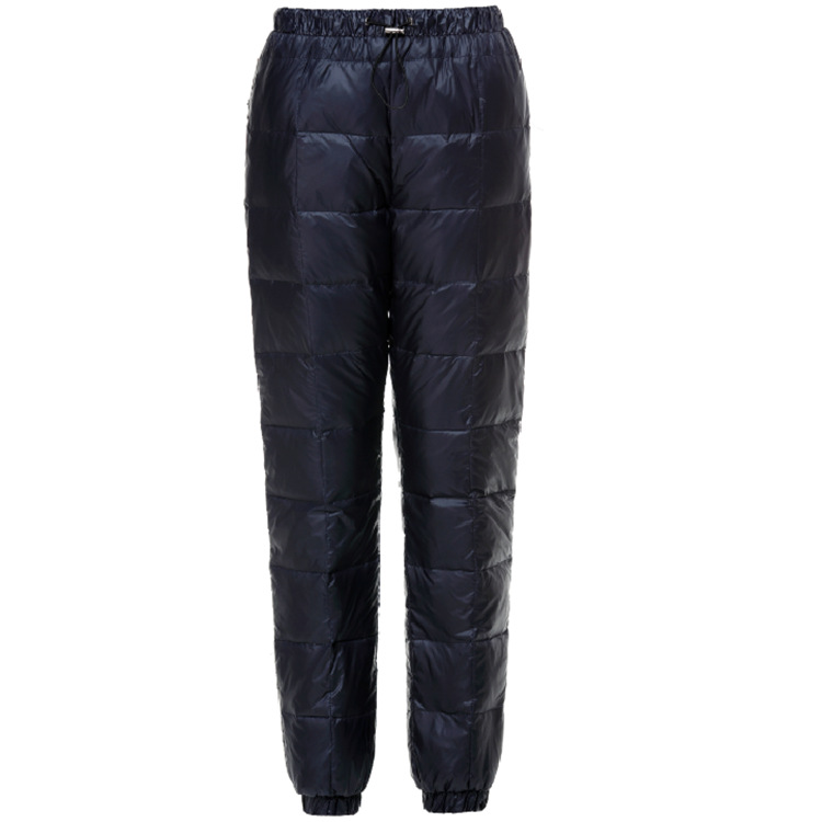 2020冬新款户外休闲羽绒裤男女外穿小脚加厚显瘦大码保暖羽绒棉裤