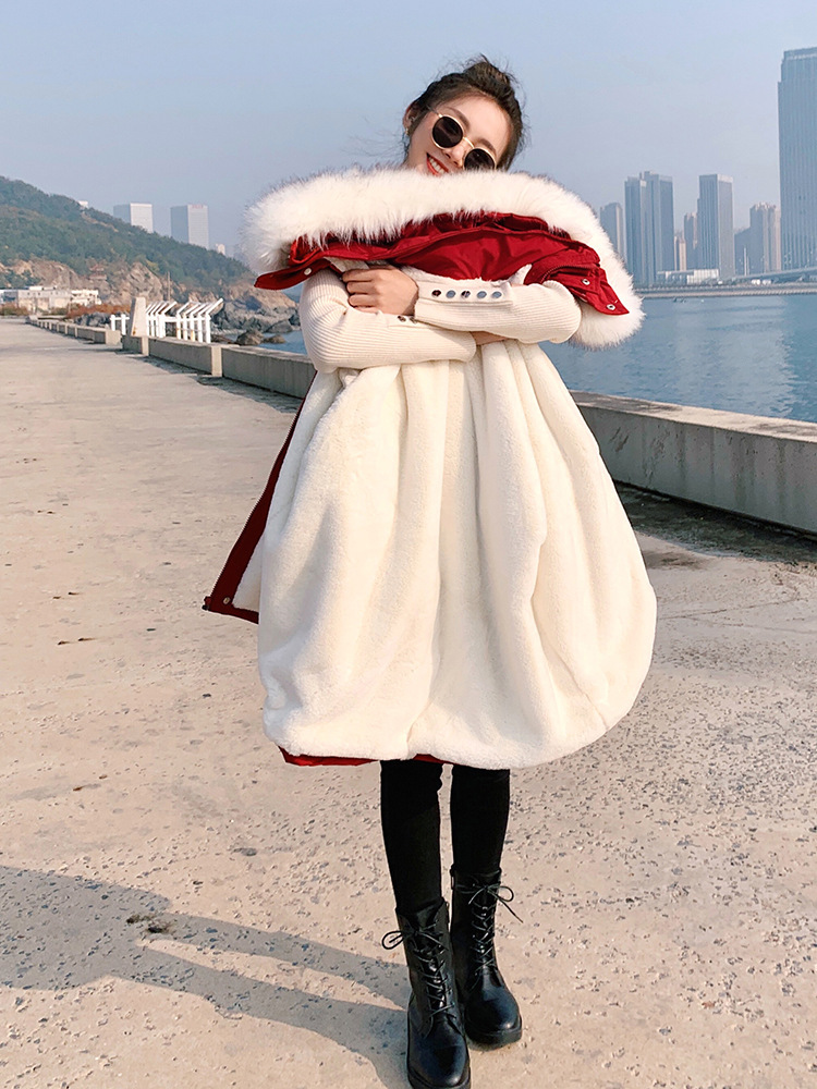 学生派克服女2020冬季新款加绒保暖工装棉衣韩版宽松小个子棉服潮