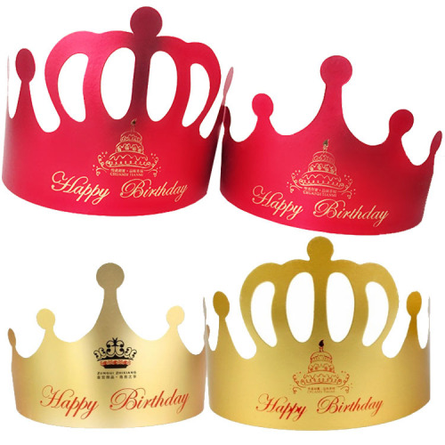 Birthday Hat Crown Children Adult Birthday Hat Party Supplies Golden Paper Birthday Hat Pieces