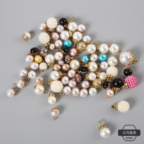 manufacturers supply color water mill pearl imitation pearl with drill ring highlight pearl with drill ring hand sewing pearl wholesale
