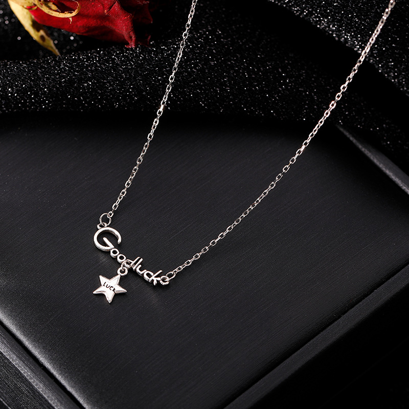 新款星星925银项链女夏轻奢小众冷淡风设计感气质颈链锁骨链