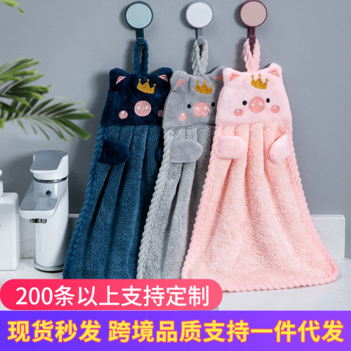 creative cartoon children‘s cute absorbent hanging hand towel hand towel absorbent hand towel towel household hand washing towel