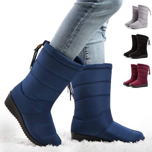 Cross-Border Waterproof Snow Boots Women‘s Tassel Cotton-Padded Shoes Pu Sole Ultra-Light Cotton-Padded Shoes Women‘s plus Size Fleece-Lined Snow Boots Boots