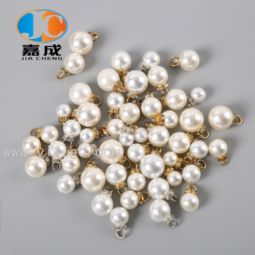 spot hanging beads imitation pearl korean pearl pendant necklace diy jewelry accessories zipper head pearl jewelry gift box